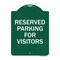 Signmission Parking Space Reserved Parking Reserved for Visitors, Green & White Alum, 18" x 24", GW-1824-23352 A-DES-GW-1824-23352 - alternate 1